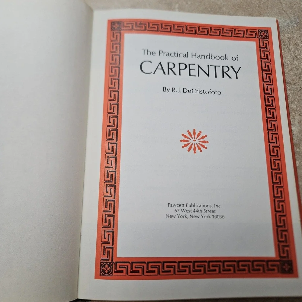 Vintage Practical Handbook Carpentry Concrete Masonry 1969 Hardcover DIY Book Se